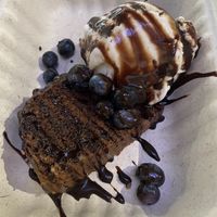 Warm (!) chocolate cake with vanilla ice cream   at 100% HP in San Juan