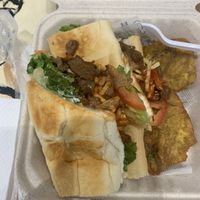 Sándwich bistec combo with tostones  at 100% HP in San Juan