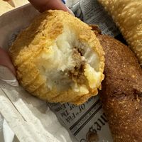 Inside the Relleno de Papa #Veganuary at 100% HP in San Juan