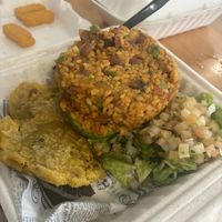 stuffed avo w rice and beans   at 100% HP in San Juan