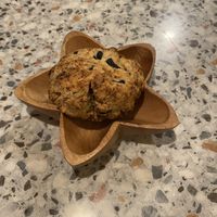 Complimentary vegan olive scone at The Common in Daegu