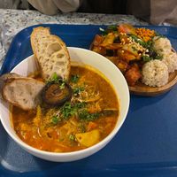 Tomato stew and tempeh plate   at The Common in Daegu