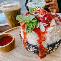 Strawberry bingsoo at U:Dessert Story in San Francisco