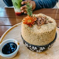 Vegan hojicha bingsoo at U:Dessert Story in San Francisco