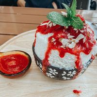 Strawberry bingsoo   at U:Dessert Story in San Francisco