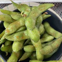 Spicy edamame  at Japanese Grandma's in Hanapepe