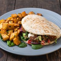 Falafel pita at Hrana Pământului in Timisoara
