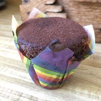 Double chocolate muffin  at The Happy Vegan in San Francisco
