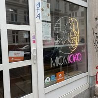 Outside of momoko with their logo  at MOMOKO in Leipzig