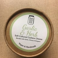 Garlic and herb soft cashew cheese at Earthfare in Glastonbury
