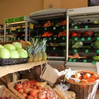 There's always a big healthy selection of fairly priced, fresh, organic fruits and veggies, favouring local produce whenever possible.  at Earthfare in Glastonbury