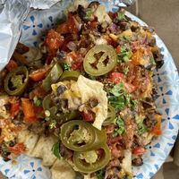 Vegan Nachos. Delicious!  at Vegan Time Cafe in Stone Mountain