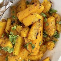 Cajun Butternut Squash Fries. Better than Sweet Potato Fries!  at Vegan Time Cafe in Stone Mountain