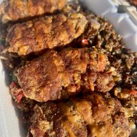 Wings and wild rice  at Vegan Time Cafe in Stone Mountain