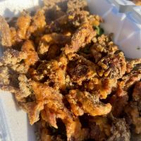 Oyster mushroom platterr  at Vegan Time Cafe in Stone Mountain