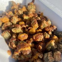 Fried okra special  at Vegan Time Cafe in Stone Mountain