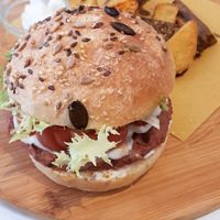 Vegan burger  at Nativa in Rome