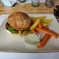 Burger with Fries at Nativa in Rome