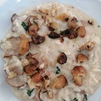 Risotto with topinambour truffles and chestnuts at Nativa in Rome