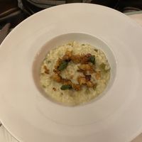 Risotto with asparagus and chickpea tempeh   at Nativa in Rome
