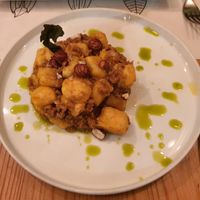Gnocchi con nocciole, well cooked and fondant at Nativa in Rome