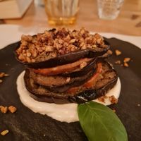 Eggplant millefoglie at Nativa in Rome