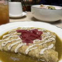 Enchiladas verdes    at La Cabra Iluminada in San Miguel De Allende