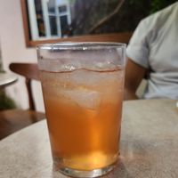 Kombucha de durazno at La Cabra Iluminada in San Miguel De Allende