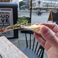 Wafer thin crust! at Vegan Pizza Bar in Rotterdam