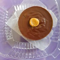 Vegan Ganache (like large pb chocolate reeses buttercup) at Raw Can Roll Cafe in Wayne