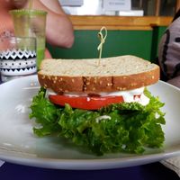 BLT on sprouted bread at Raw Can Roll Cafe in Wayne