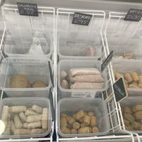 Vriezer vol Vegan burgers  at Som Vegans in Barcelona