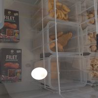 3d printed salmon filet and other "seafood" at Som Vegans in Barcelona