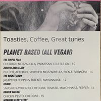 Vegan Toastie Menu at Token in Fitzroy