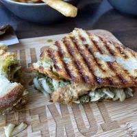 Chickn Magnet toastie and a side of chips 👌🏽 at Token in Fitzroy