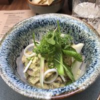 Aguachile negro de hongo shiitake at Ojo de Maíz in Mexico City