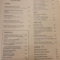 Menú exquisito. Muy variado at Ojo de Maíz in Mexico City