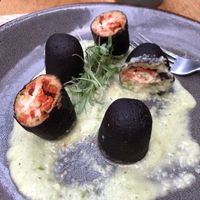 Bananas moletes  at Ojo de Maíz in Mexico City