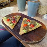 Tetela's. We liked them so much, this photo is of our second order at Ojo de Maíz in Mexico City