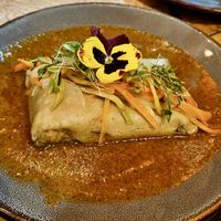 Tamal con estofado de hongos   at Ojo de Maíz in Mexico City