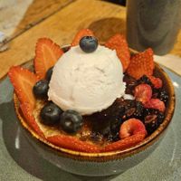 Arroz con leche de coco brulee   at Ojo de Maíz in Mexico City