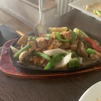 Garlic and pepper stir fry  at Chang Thai in Brecon