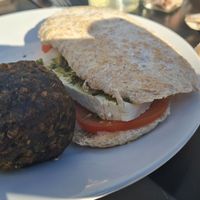 Tofu +croquetas arroz yamani at Oso Blanco in Mar Del Plata