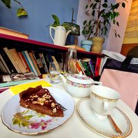 Vegan torta del nonno. Absolutely delicious! at La Schiscetteria in Milan