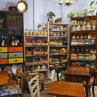 Inside at La Schiscetteria in Milan