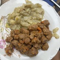 Spezzatino di soia e finocchi spadellati nel latte di cocco  at La Schiscetteria in Milan