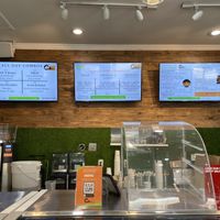 Menu on wall   at C4Eats in Hollywood