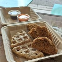 V.Chicken and waffle at C4Eats in Hollywood