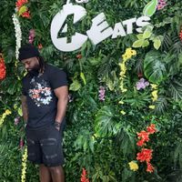 Love the back drop! at C4Eats in Hollywood