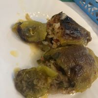 Stuffed peppers 😋  at Te Becqua in Sarande